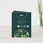 Bleu et vert Fleurs sauvages victoriens romantique (Dos)