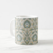 Bleu et vert pâle Perse floral Mug (Devant gauche)