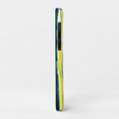 Bleu et vert rayures Coque-Mate coque iphone (Dos/Gauche)