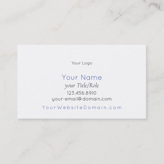 Bleu et violet Hydrangea élégants cartes de visite (Dos)