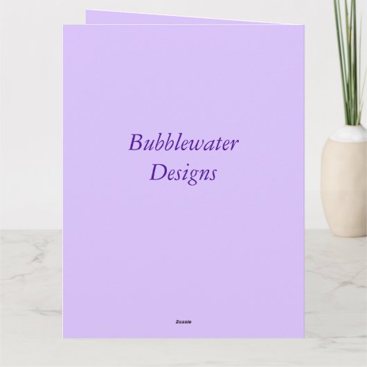 Bleu et violet jolie carte Abstraite de la Fleur N (Dos)