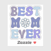Bleu et violet Meilleur Sticker de Vinyl Ever Mama (Feuille)