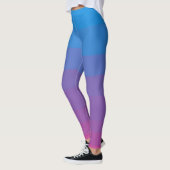 Bleu et violet ombre rayures Leggings (Gauche)