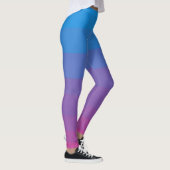 Bleu et violet ombre rayures Leggings (Droite)