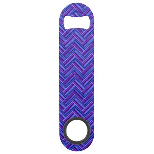 Bleu et violet rayures double tissage (Devant)