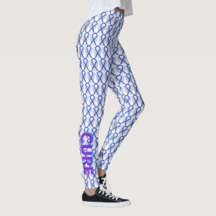 Bleu et violet sensibilisation Ruban Angel Legging