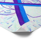 Bleu et violet sensibilisation Ruban Angel Poster (Coin)
