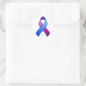 Bleu et Violet Sensibilisation Ruban Sticker rond (Sac)