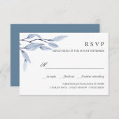Bleu éthérée | MARIAGE RSVP REPAS CHOIX (Devant / Derrière)