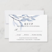 Bleu éthérée | MARIAGE RSVP REPAS CHOIX (Devant)