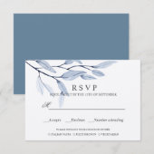 Bleu éthérée | MARIAGE RSVP REPAS CHOIX (Devant / Derrière)
