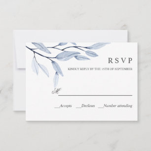 Bleu éthérée   RÉPONSE MARIAGE RSVP