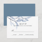 Bleu éthérée | RÉPONSE MARIAGE RSVP (Devant / Derrière)