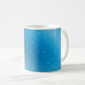 Bleu étincelant Violet et Argent Stars Coffee Mug (Devant droit)