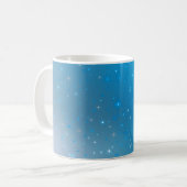 Bleu étincelant Violet et Argent Stars Coffee Mug (Devant gauche)