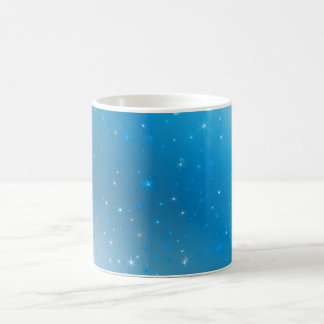 Bleu étincelant Violet et Argent Stars Coffee Mug