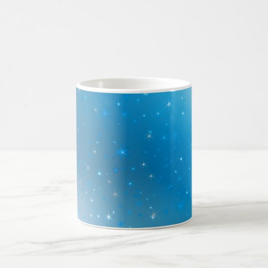 Bleu étincelant Violet et Argent Stars Coffee Mug (Centre)