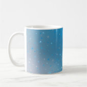 Bleu étincelant Violet et Argent Stars Coffee Mug (Gauche)