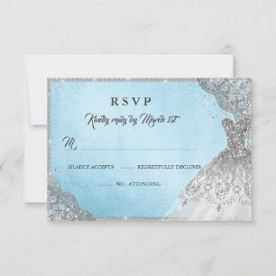 Bleu étincelle diamant en argent RSVP