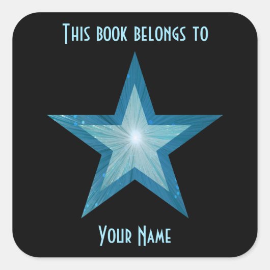 Bleu étoile autocollant plaque d'immatriculation n (Devant)