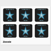 Bleu étoile autocollant plaque d'immatriculation n (Feuille)