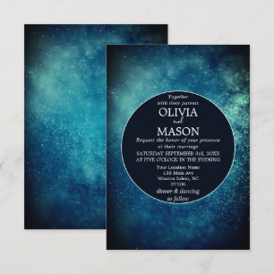 Bleu étoile Faire-part de mariage Formelle