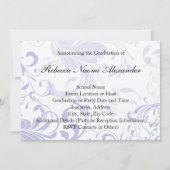 Bleu Étonnante Faire-part de graduation photo (Dos)