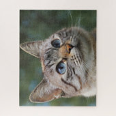 Bleu Eyed Tabby Cat Jigsaw Puzzle (Vertical)