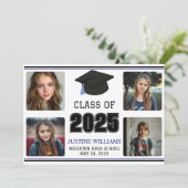 Bleu Faire-part de diplôme (Debout devant)