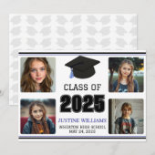 Bleu Faire-part de diplôme (Devant / Derrière)