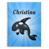 Bleu fait sur commande de carnet de baleine (Devant)