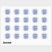 Bleu Faith It Classic Sticker rond (Feuille)