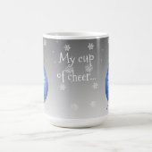 Bleu fantaisie Ornement de Noël Café Mug (Centre)