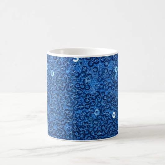 Bleu Faux Sequin Café Mug (Centre)
