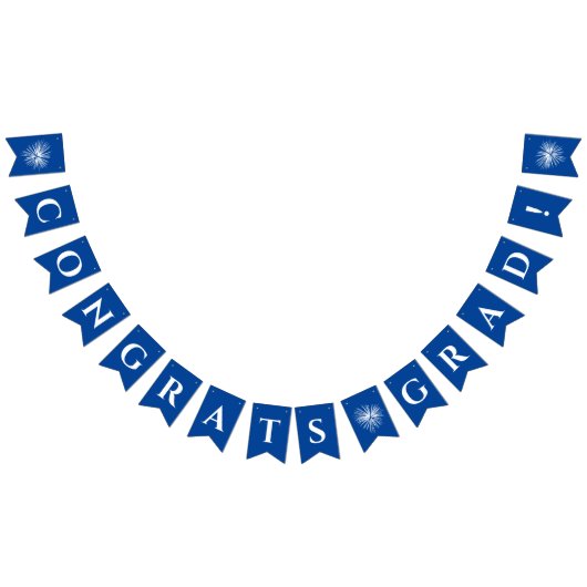 Bleu | Félicitations Drapeaux de soudure avec feux (Tout)