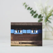 Bleu Fenêtre Shutter - Carte postale (Debout devant)