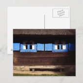 Bleu Fenêtre Shutter - Carte postale (Devant / Derrière)