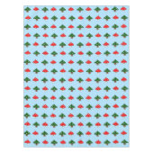 Bleu Festif Champignons Nappe (Devant)