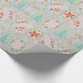 Bleu Festive Joli cadeau de Noël Papier enveloppan (Coin)