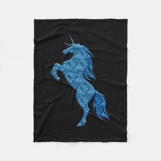 Bleu feu Unicorne polaire couverture (Devant)