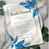 Bleu Feuille Floral Bridal Brunch Menu