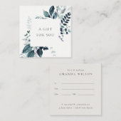 Bleu feuillu Tropical Foliage Fern Certificat cade (Devant / Derrière)