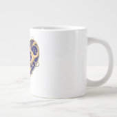 Bleu Filigree Coeur Mug (Droite)