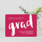 Bleu fin tendance | Invitation à la graduation rou (Debout devant)