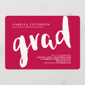 Bleu fin tendance | Invitation à la graduation rou