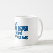 Bleu finlandais Sisu et Saunas café Mug (Devant droit)