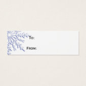 Bleu Flèches de neige d'hiver sur Blancs étiquette (Dos)