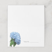 Bleu Fleur plié Numéro de tableau Cartes d'escorte (Extérieur déplié)