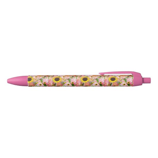 Bleu Fleurs de soleil stylo (Haut)