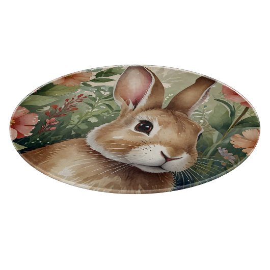 Bleu Fleurs et Bunny Dream Planche à découper en v (Coin)